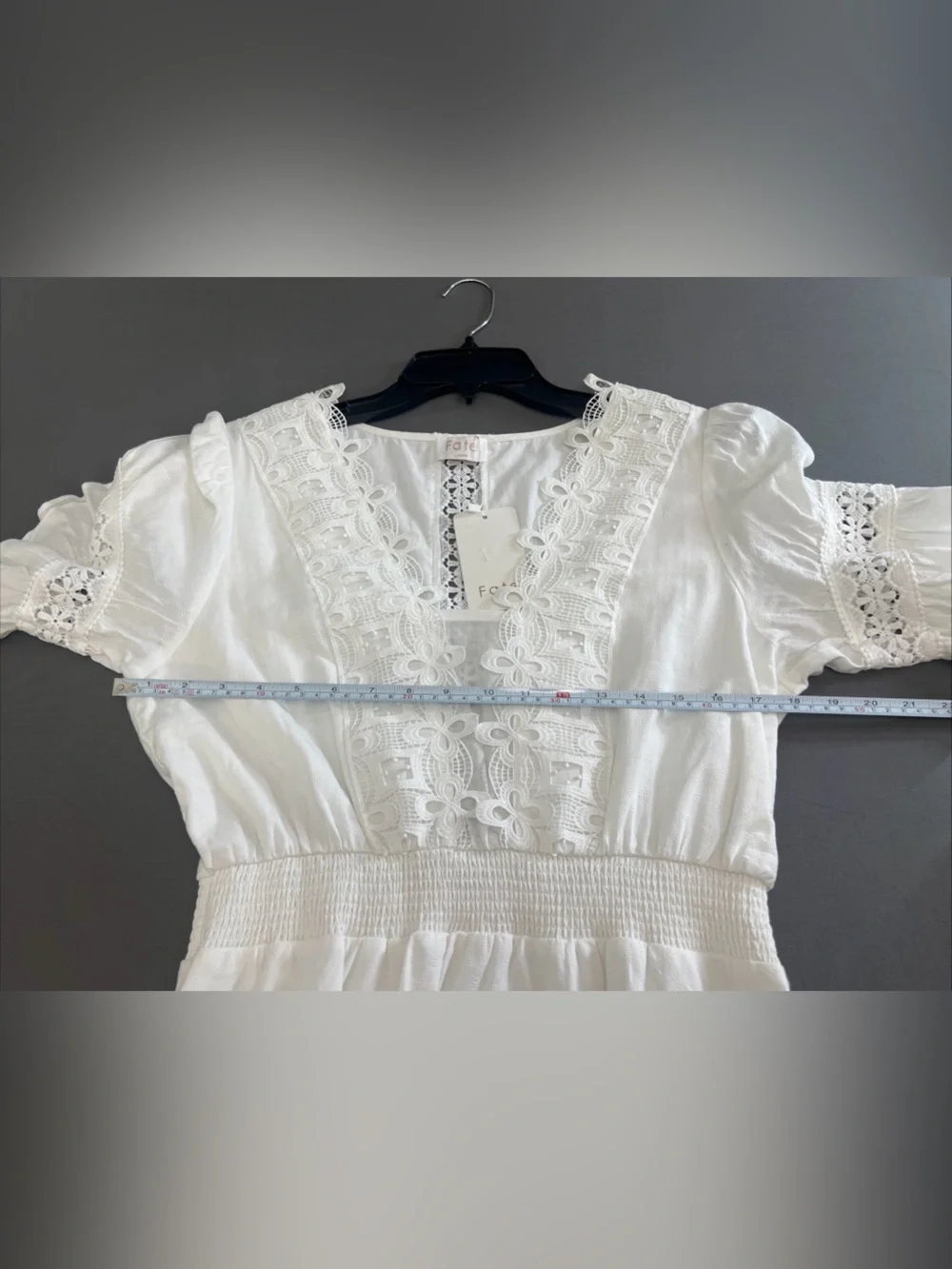 Fate White Eyelet Lace Mini Dress - Picture 4 of 12